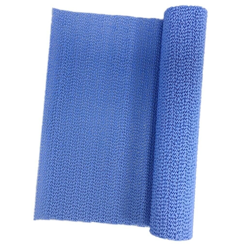 2pc Anti  Grip Pad Cupboard Cabinet Drawer Liner Mat Placemat Black Blue