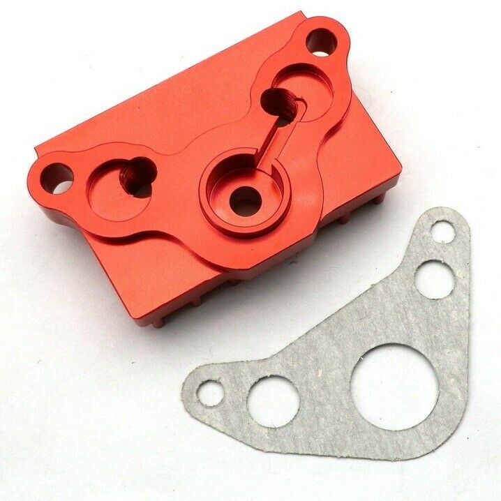 Red 65MM CNC Oil Cooler Adapter Plate 50-125CC Pit Dirt Bike ATV Z50 Motorcycle