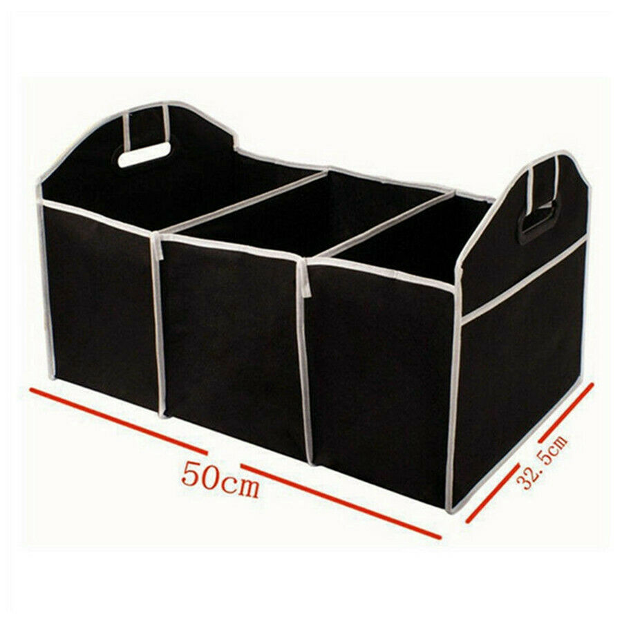 Non-woven Fabric Car Truck Portable Organizer Folding Storage Bag Case 3-Section