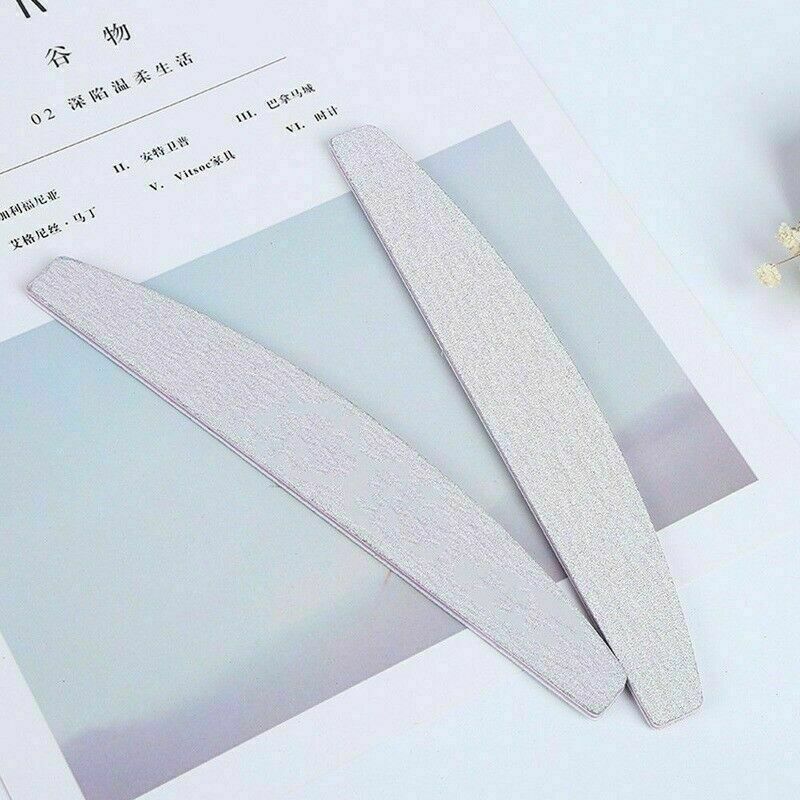 5PCS Nail File 100/180 Grit Sanding Manicure Tools Fingernail Polish Tool