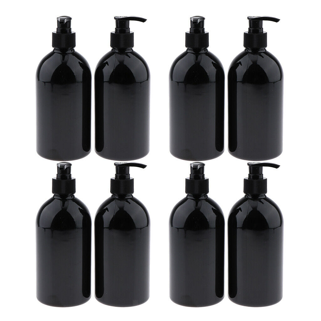 8x Empty Plastic Shampoo Pump Bottles Refillable Lotion Dispenser for Bathroom