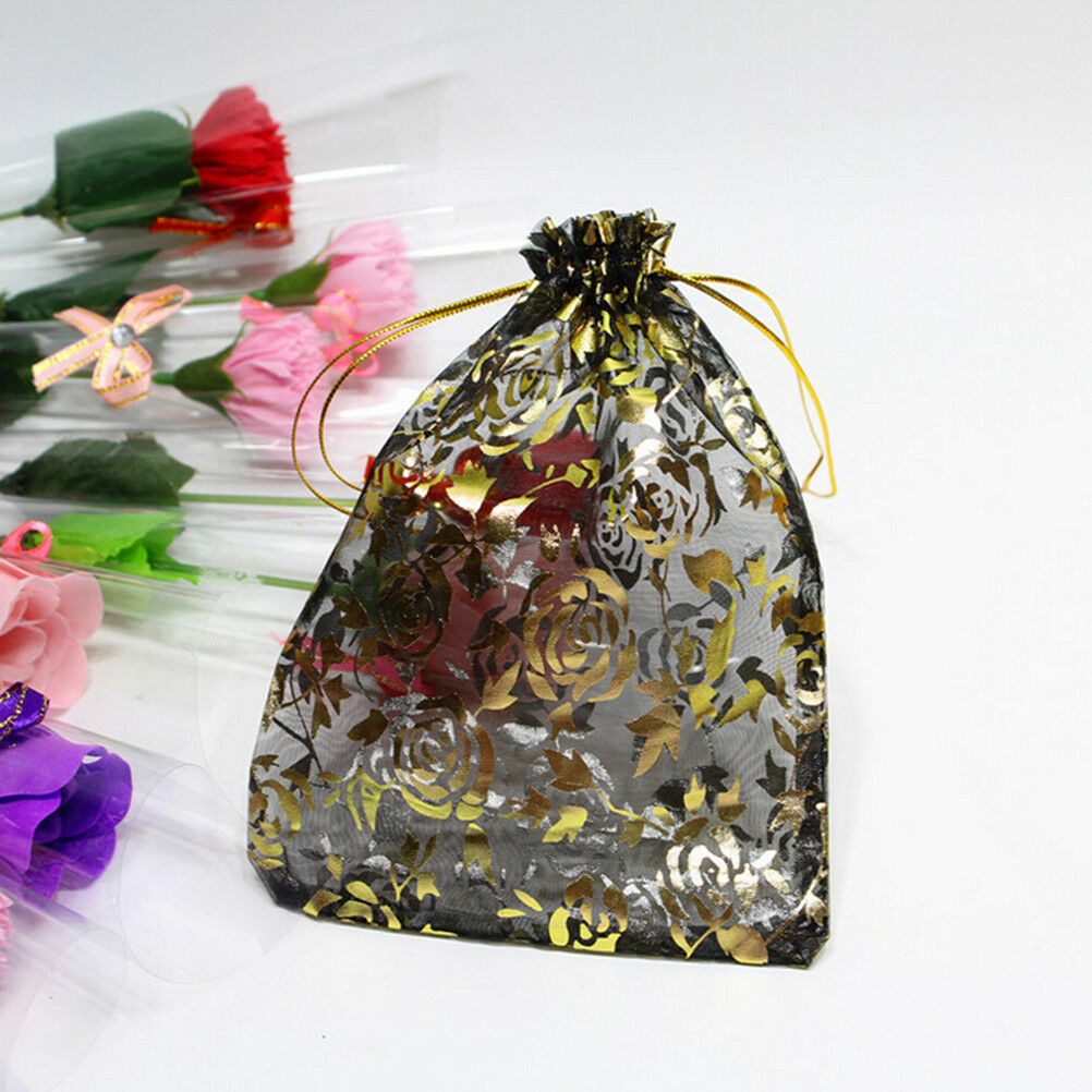 18*13CM 10x Jewelry Pouch Gift Bags Wedding Favors Organza Pouches DecoratiY1
