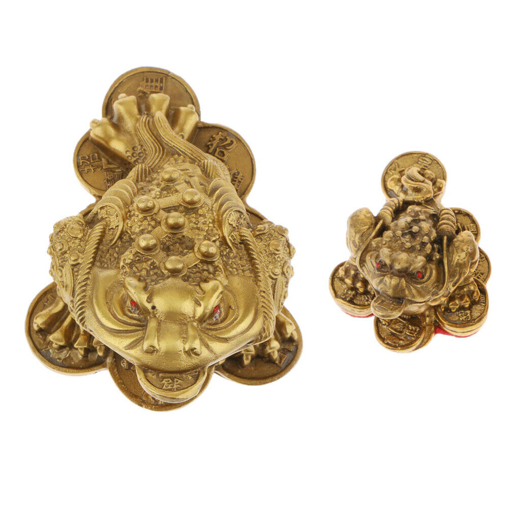 Feng Shui Money Lucky Fortune Oriental Chinese Wealth Lucky Toad Ornament S