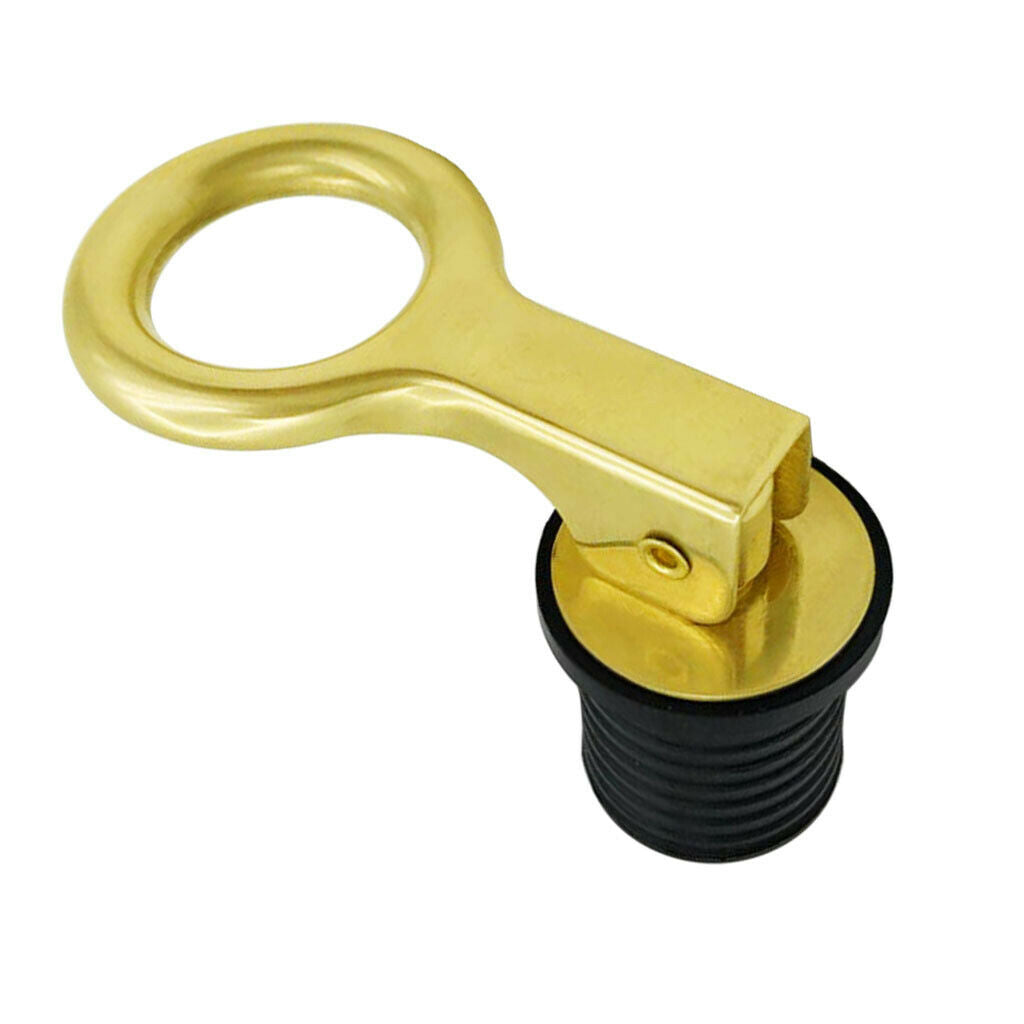 Brass Snap-Handle Drain Plug for Boat Livewell Accessories, 1 inch 25mm