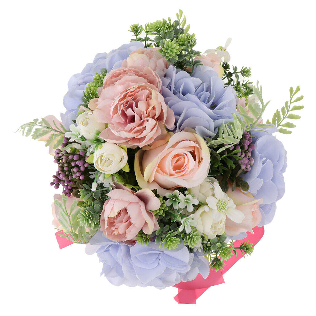 Romantic Rose Wedding Bridal Bouquet Hand Holding Flowers- Colorful Elegant