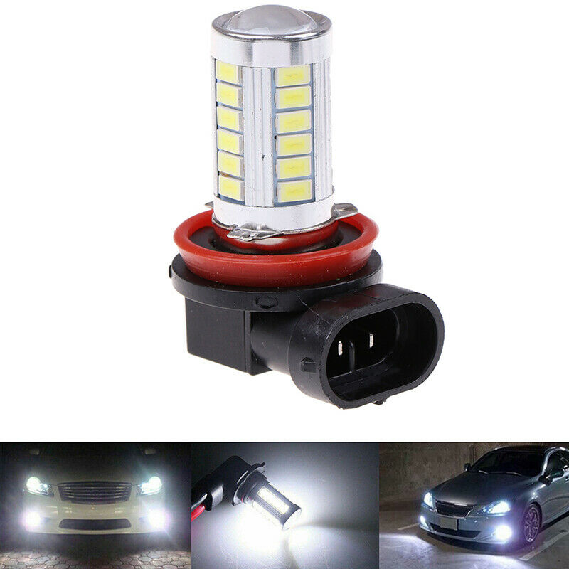 1Pc Super Bright H8/H11 33-LED White Car Fog Light Headlight Driving Lamp B_ADD