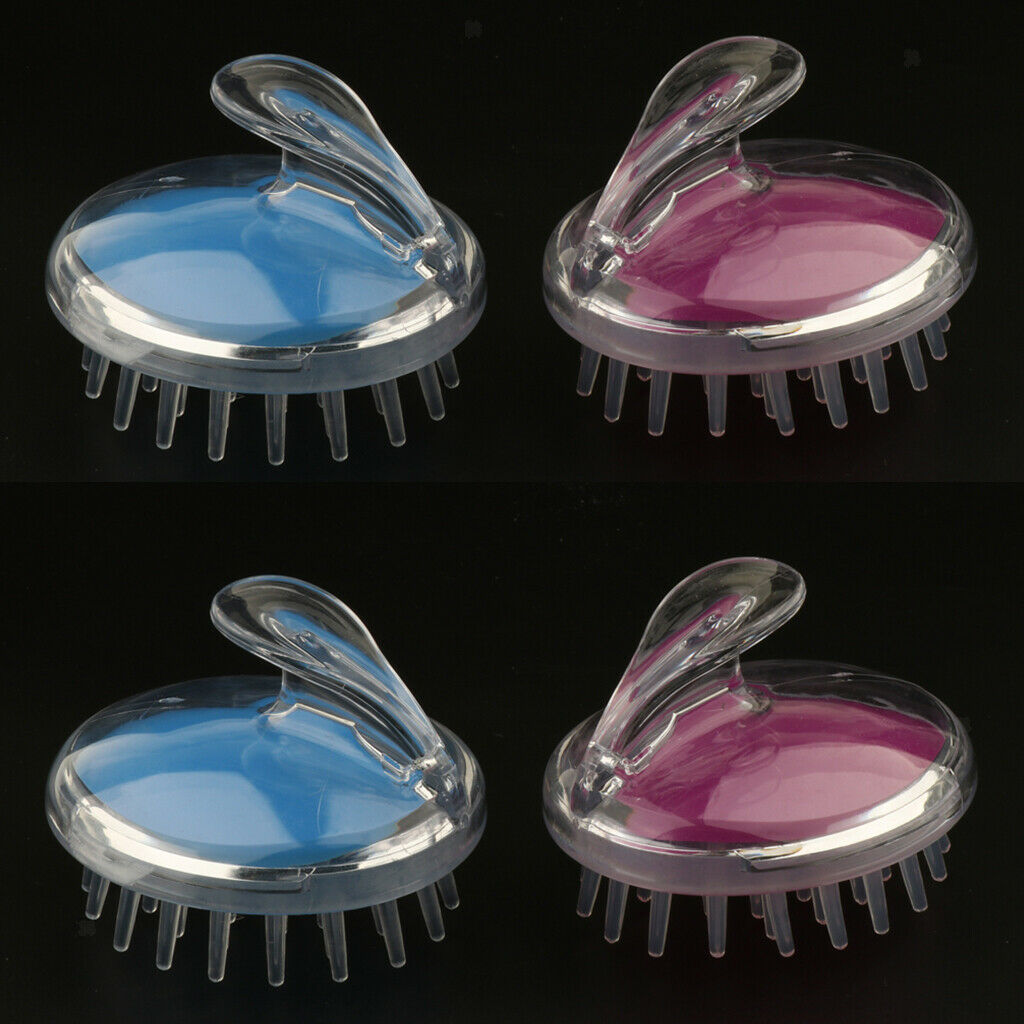 Pack of 4pcs, Adults Children, Hair Scalp Massager, Hair Shampoo Massage Brush /