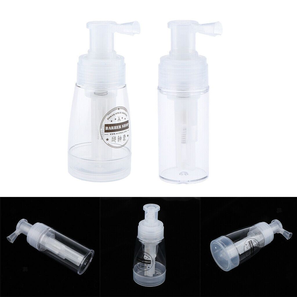2 Pcs Dismountable Travel Powder Spray Bottle PET Material Cosmetics Bottles