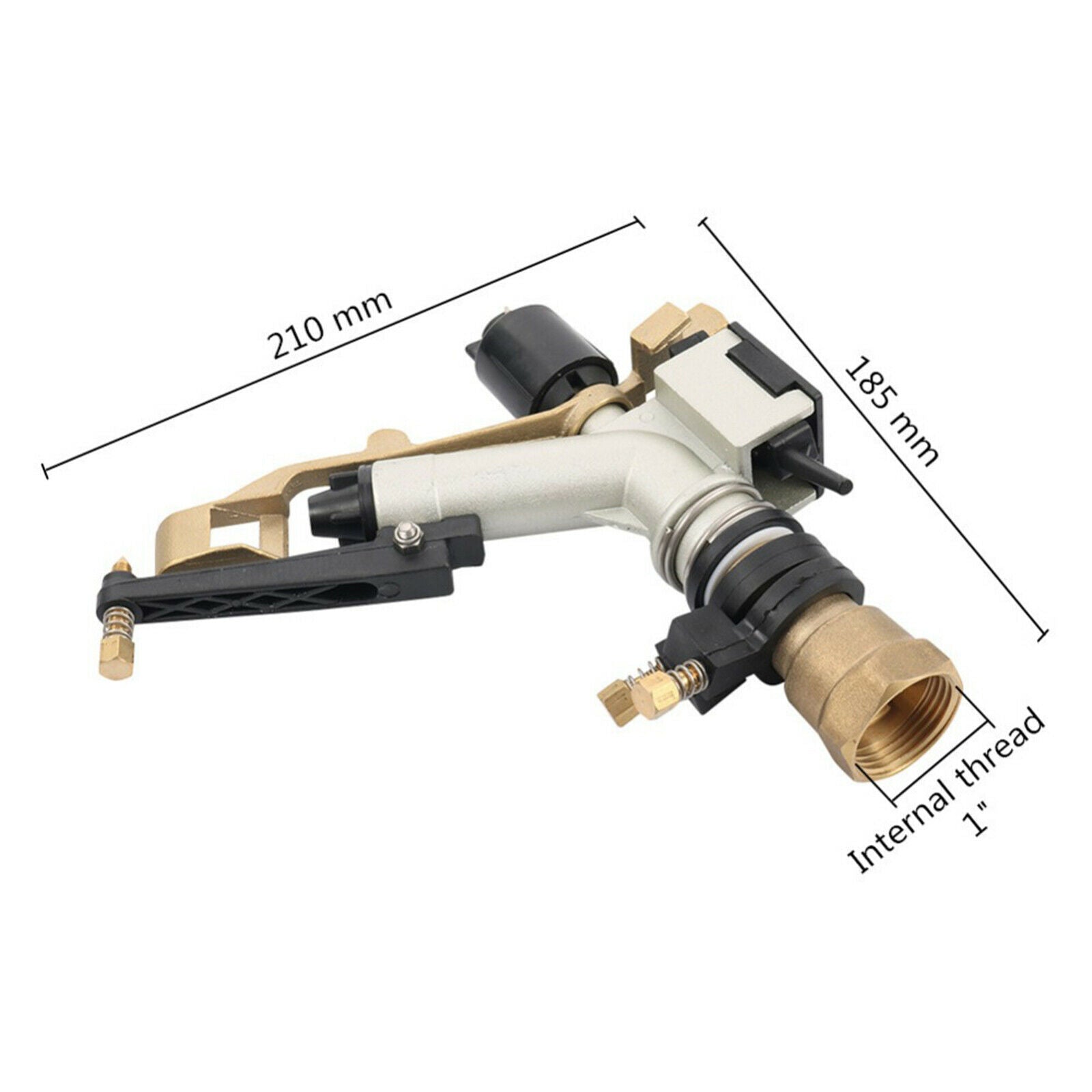 G1" BSP Female Thread Irrigation Sprinkler Rotating Garden Water Sprayer Gun