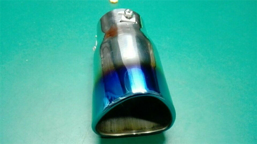 Universal 63mm Inlet Burn Heart Shaped Exhaust Pipe Muffler Tip For Car Vehicles