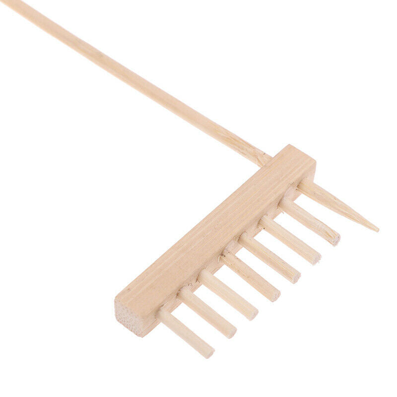 5Pcs Bamboo Zen Garden Rake Meditation Tools Home Decor Relaxation Handcr.l8