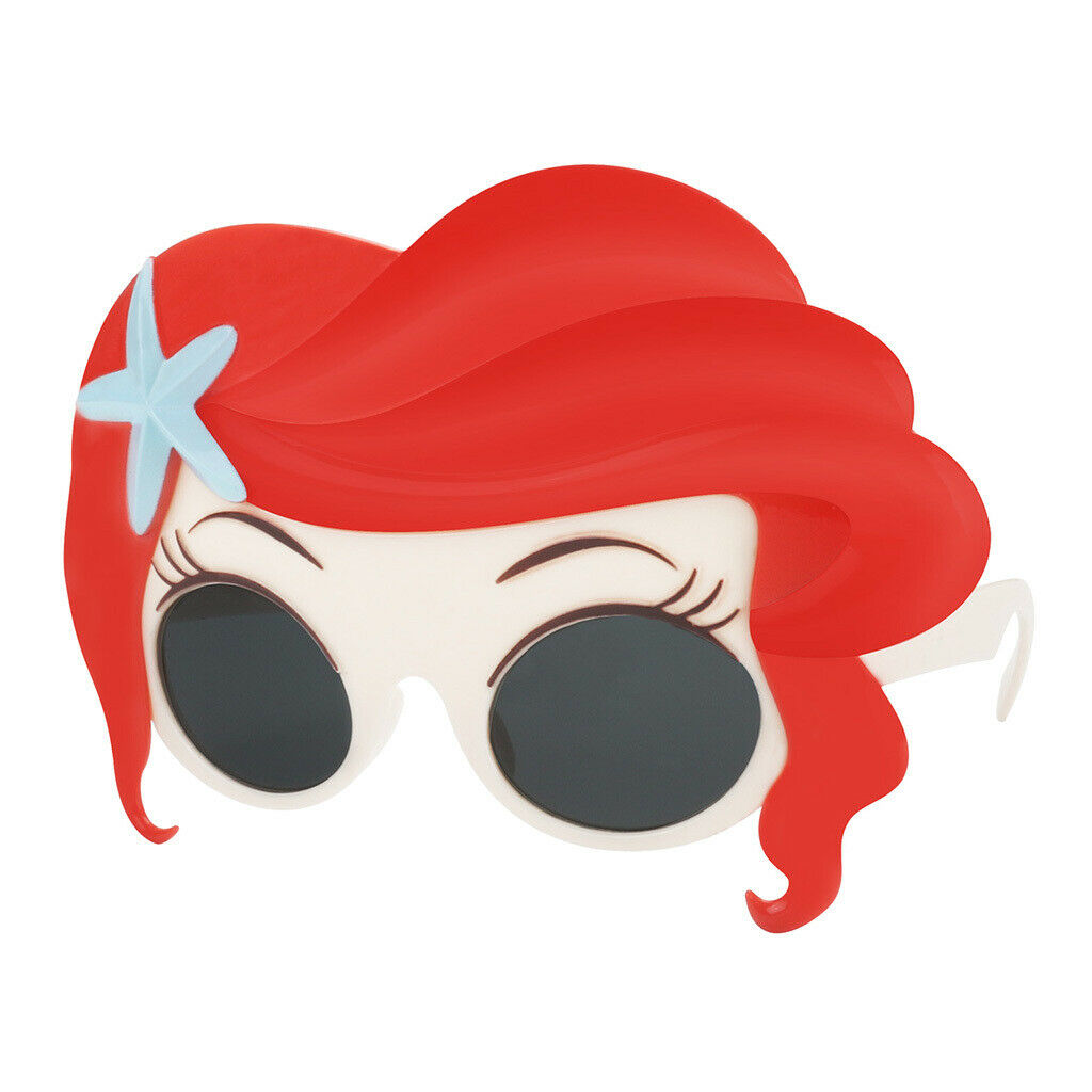 Red Hair Mermaid Glasses Party Favors, Photo Booth Props Ocean Pool Party