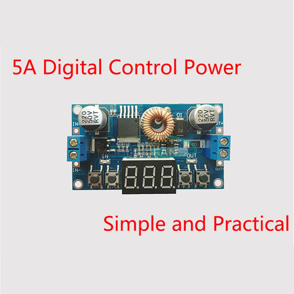 5A DC To DC Digital Control Power Supply Step-Down Charge Module LED  Voltmeter