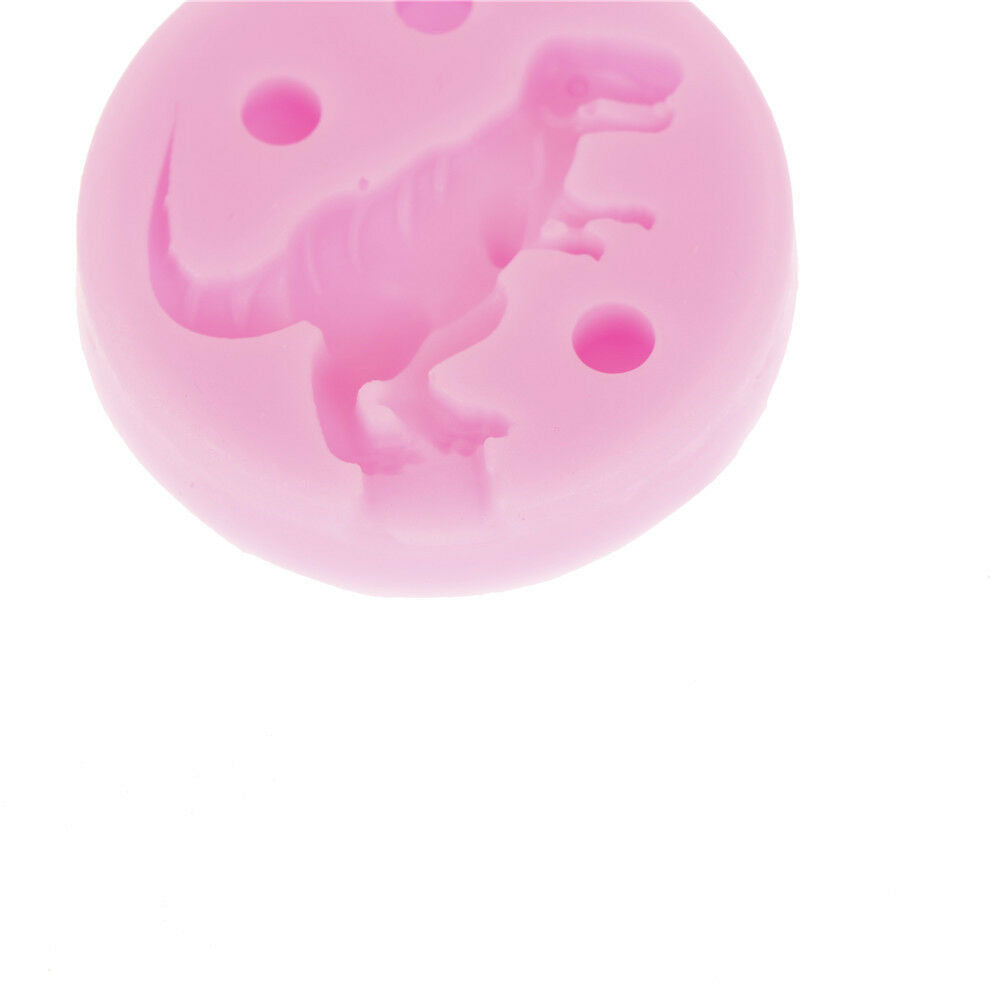 2pcs dinosaurs silicone fondant cake decor chocolate baking sugarcraft mold SJ