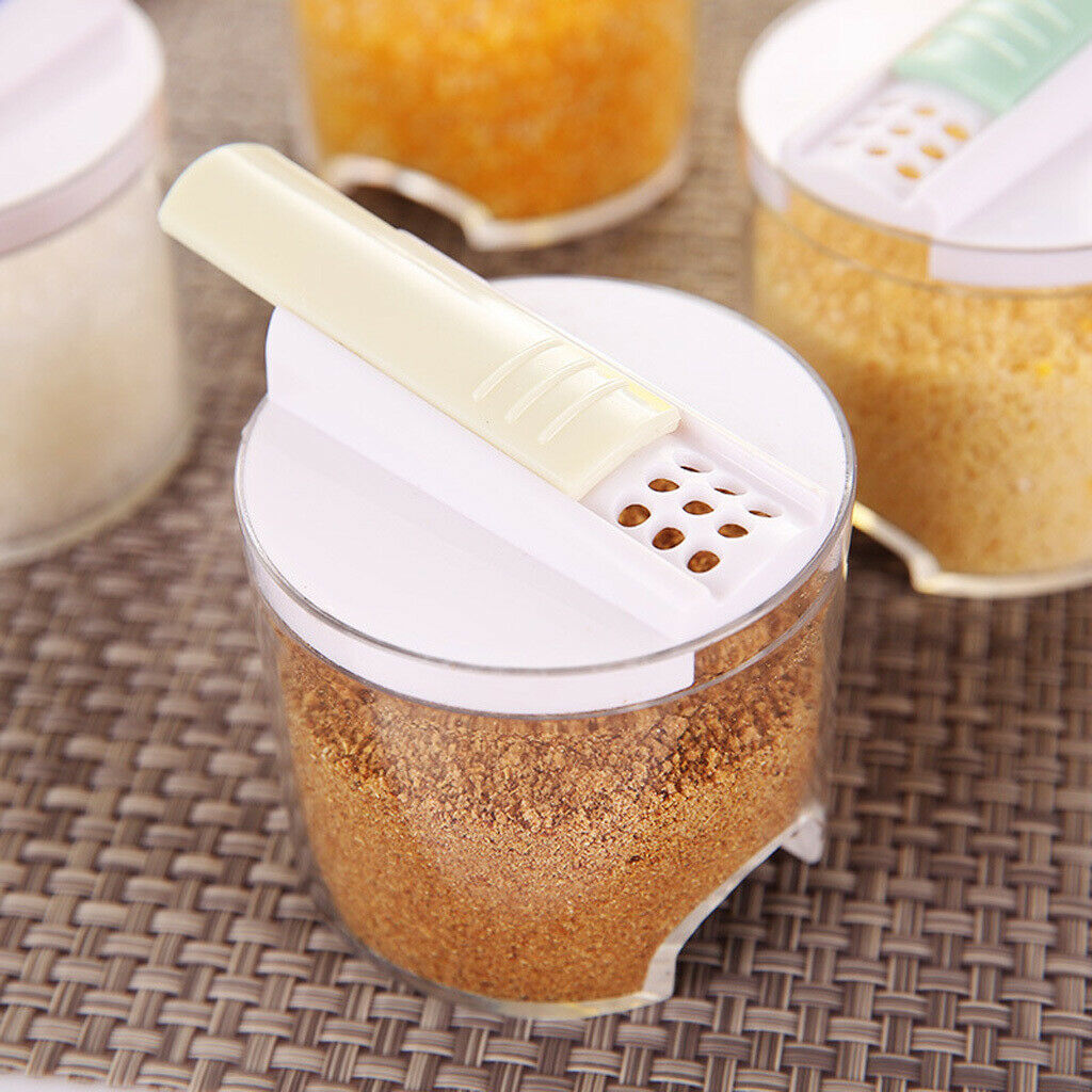 5 X Plastic Sugar Bowl Salt Storage Box Spice Tin