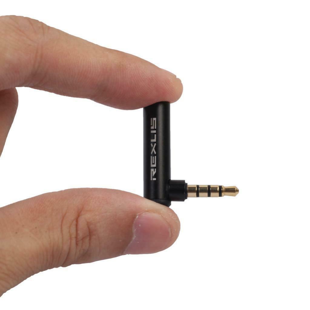 1 Pack 3.5mm Headphones Male to Female Adapter Angled Connector Converter