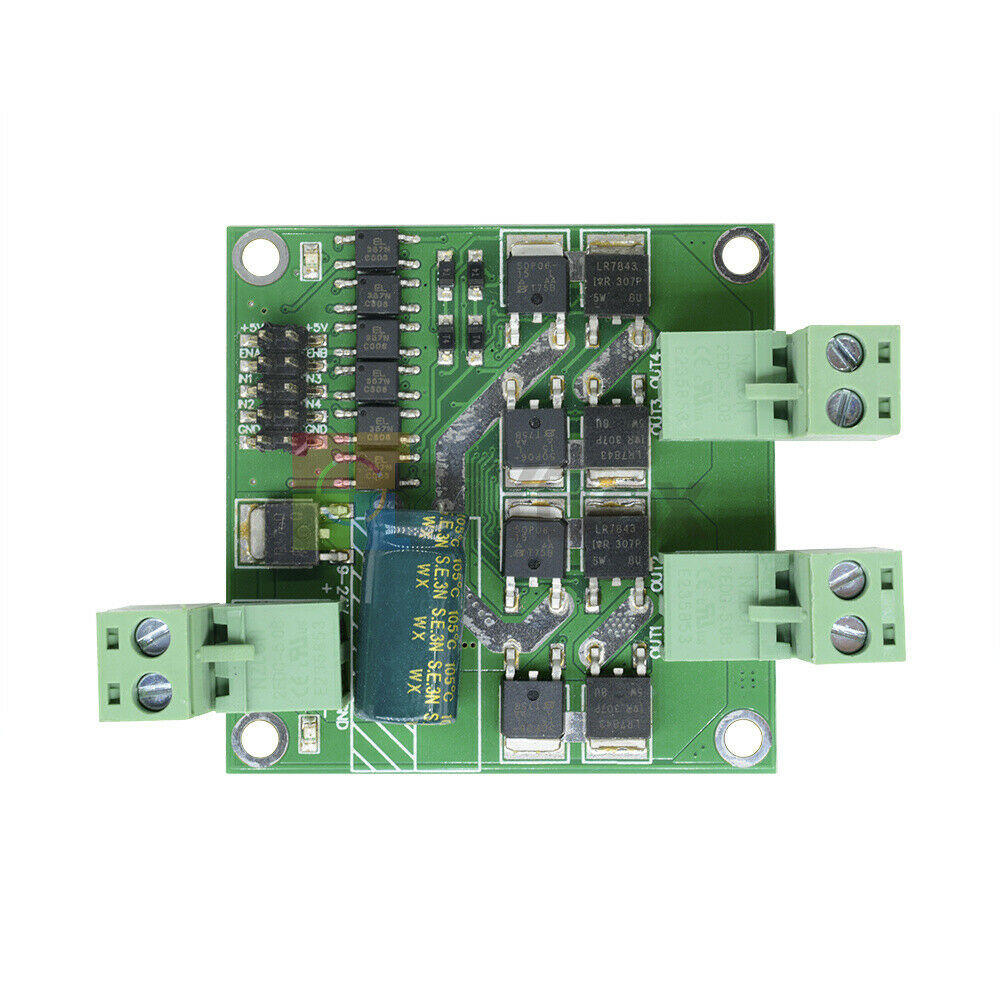 160W 12V 24V 7A Dual DC Motor Driver Module Board H-bridge L298 Logic Controller