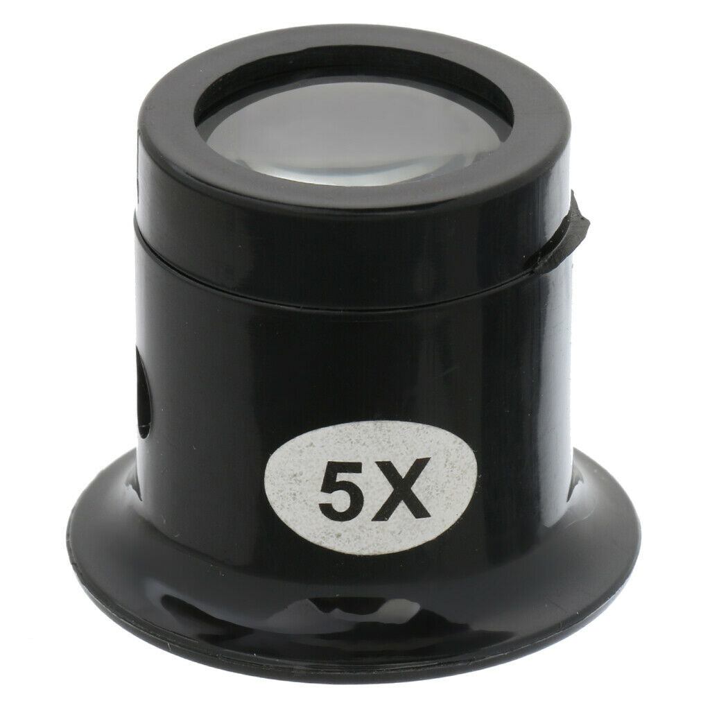 Watch Magnifier Jeweler Loupe Magnifing Eye Len Repair Kit Tools 5X