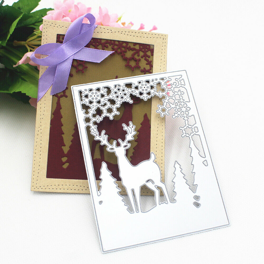 Christmas Tree Elk Snowflake Metal Cutting Die Stencil Scrapbook Embossing HOT