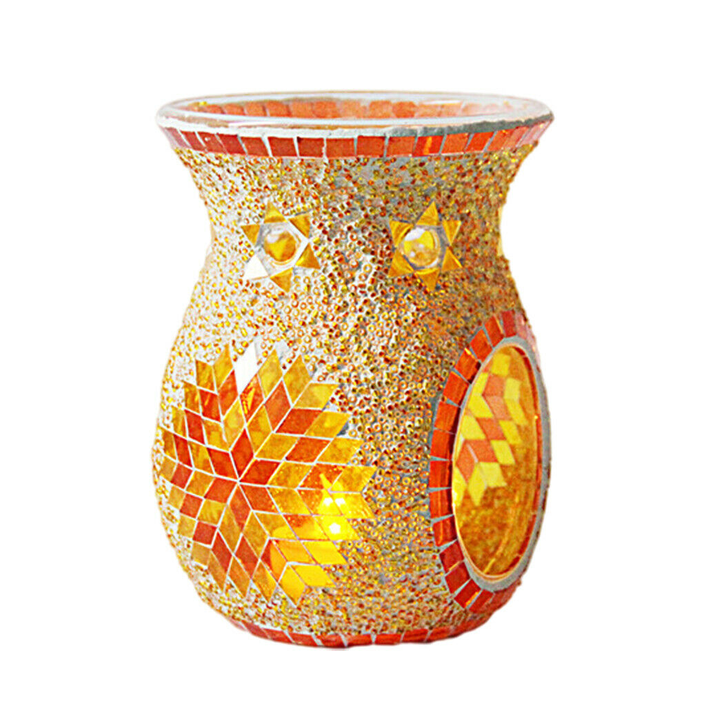 Turkish style Oil Burner Candle Holder Diffuser Home Decoration Orange