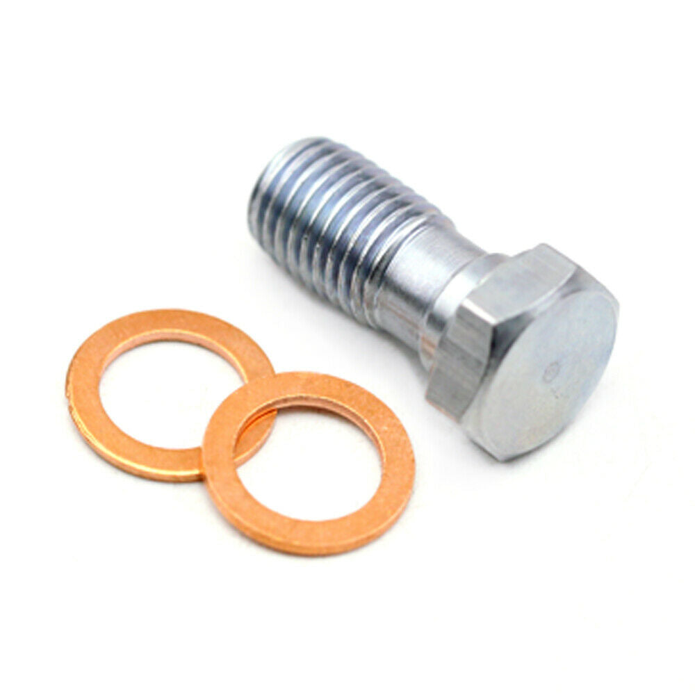 New Brake Banjo Caliper Bolt M10 x 1.25 And Copper Banjo Washers Universal