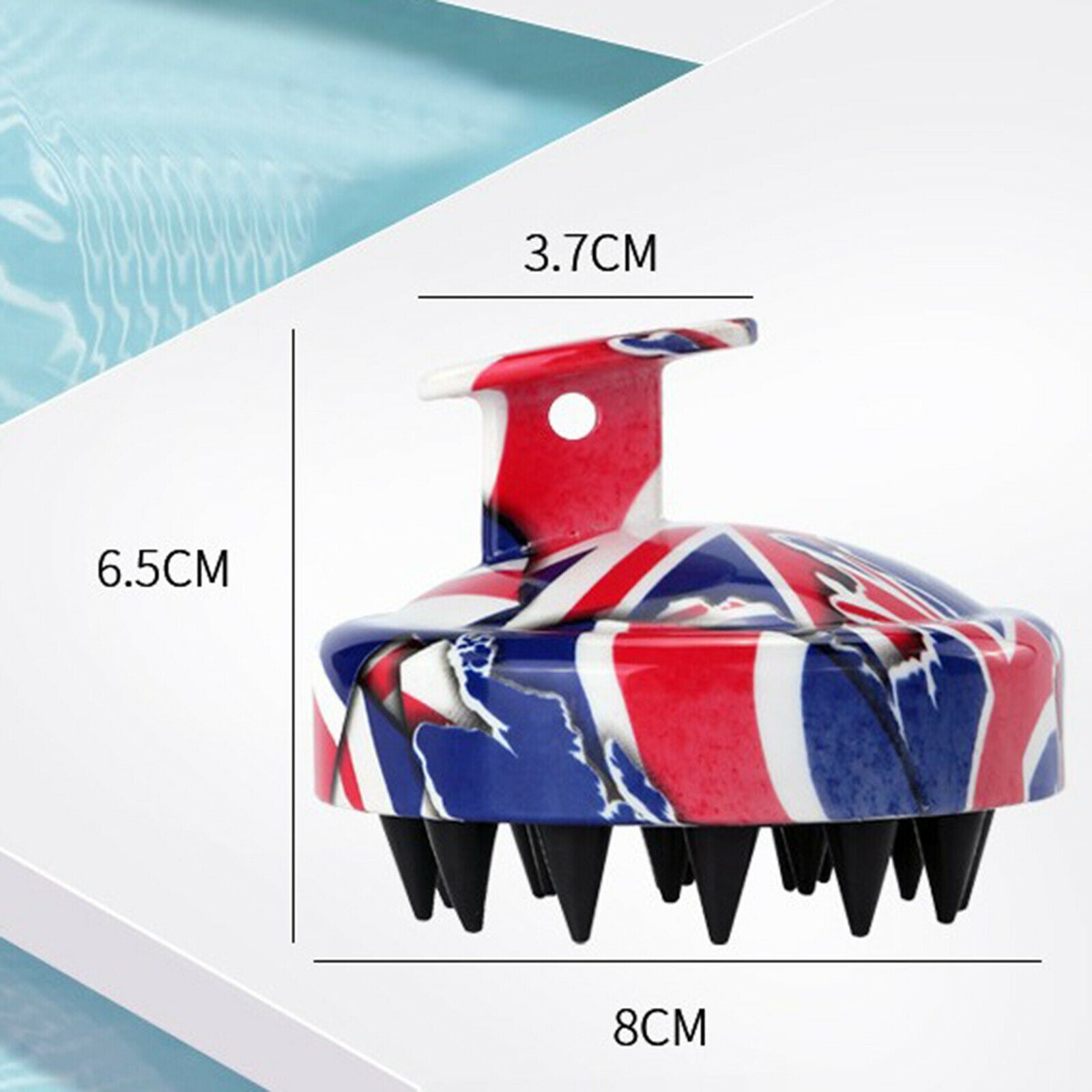 Head Hair Scalp Scrubber Massage Brush Shampoo Brush Soft Flag