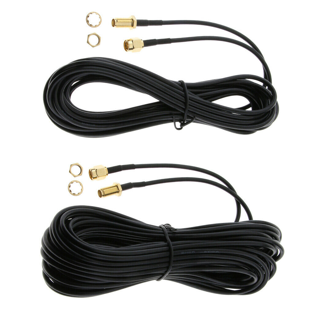 Lovoski RP-SMA Male to Female Wifi Antenna Adapter Extension Cable 5m/10m