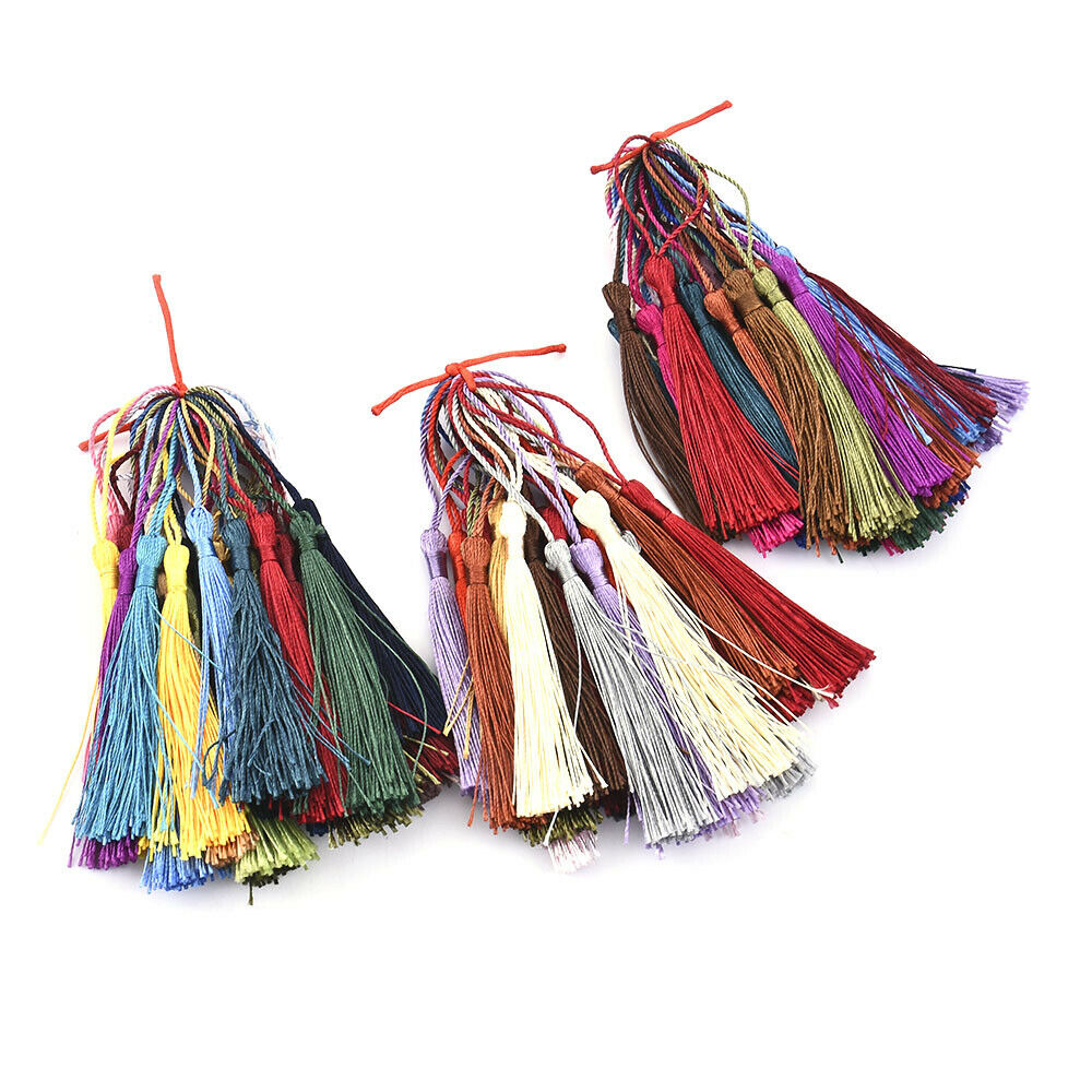 30Pcs Craft Silky Tassels For Souvenir Bookmarks Jewelry DIY Making Decoration !