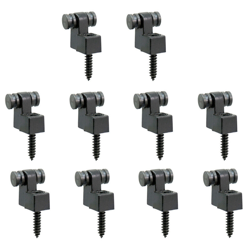 10Pieces Metal Electric Guitar Roller String Tree Guides Retainer with Screw