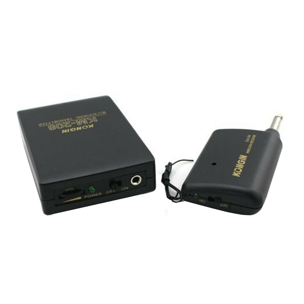 Wireless FM Transmitter Receiver Lavalier Condenser Microphone Mic