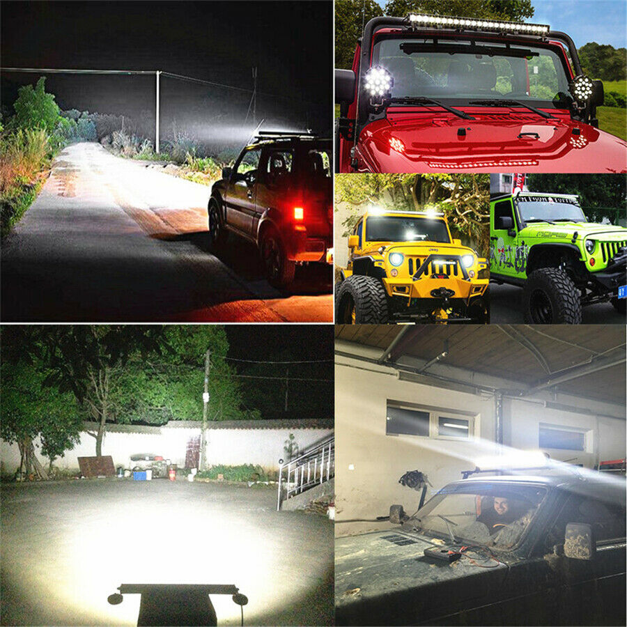 1Pcs 13.4'' 120W Single Row Car SUV OffRoad LED Work Light Fog Driving Lamp Bar