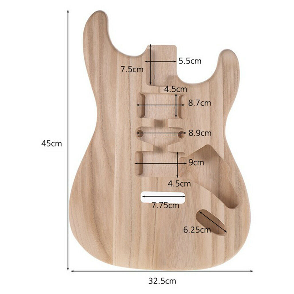 Wooden Electric Guitar Body Replacement Part 40x32x4.2cm
