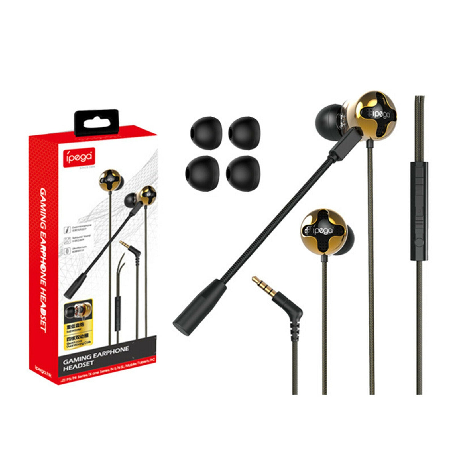 Portable 3.5mm In-Ear Gaming Wired Earphone w/Microphone for PS5