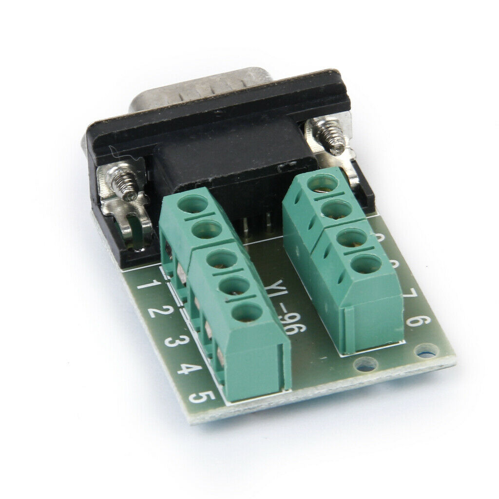 RS232 to DB9 Nut Type Male 9-Pin Male Adapter Signals Connection Module