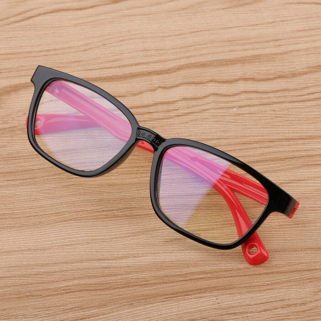 2Pcs Kids Stylish Eyeglasses Anti Blue Light Silicone Frame UV400 Eyewear