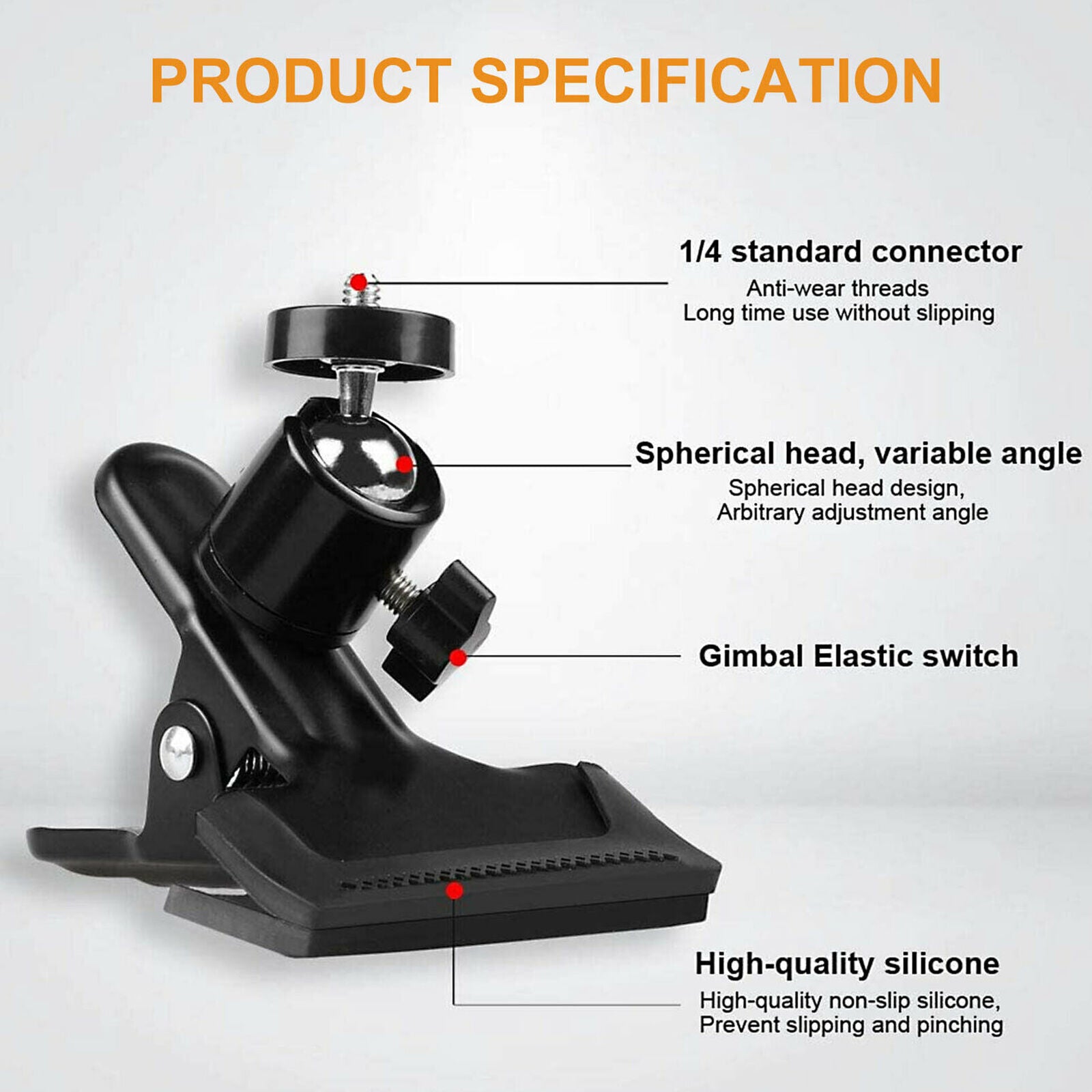 360°Guitar Headstock Mobile Phone Holder Bracket Stand Cell Phone Clip Clamp