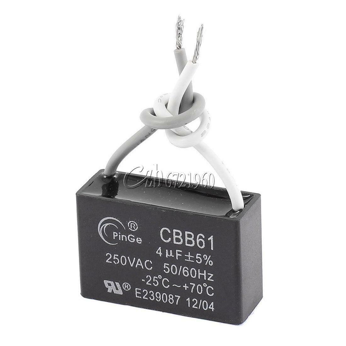 4UF CBB61 AC 450V Rectangle Non Polar Motor Strating Capacitor