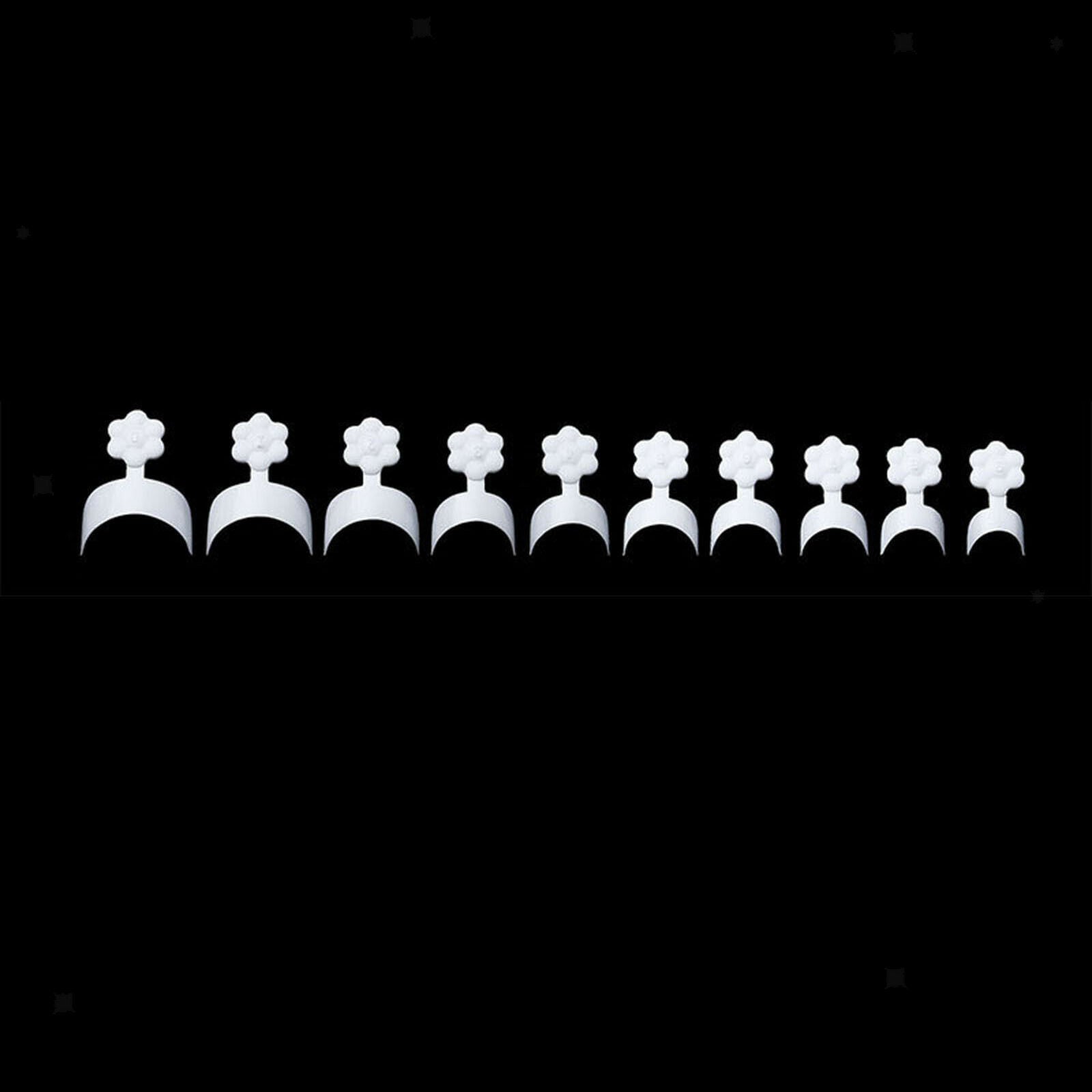French Nail Tips White Shape UV Gel ABS Nail Art Mold For Home Use 500pcs