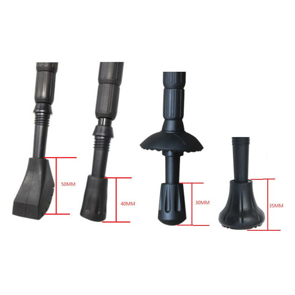 5Pieces Flexible Trekking Poles Tips Replacement Fits Most Hiking Poles