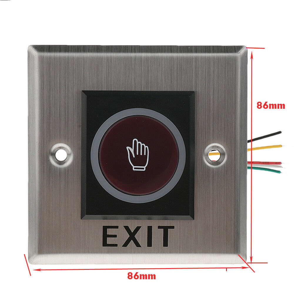 Infrared Stainless Steel No Touch Door Exit Switch + LED Indication K2