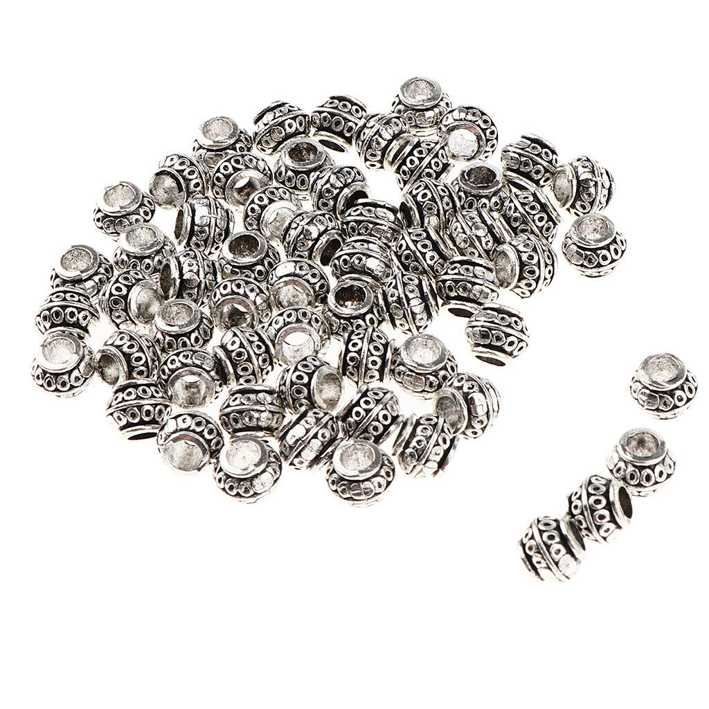 60 Pcs Round Spacer Beads Metal Beads Spacer Beads Jewelry Accessories