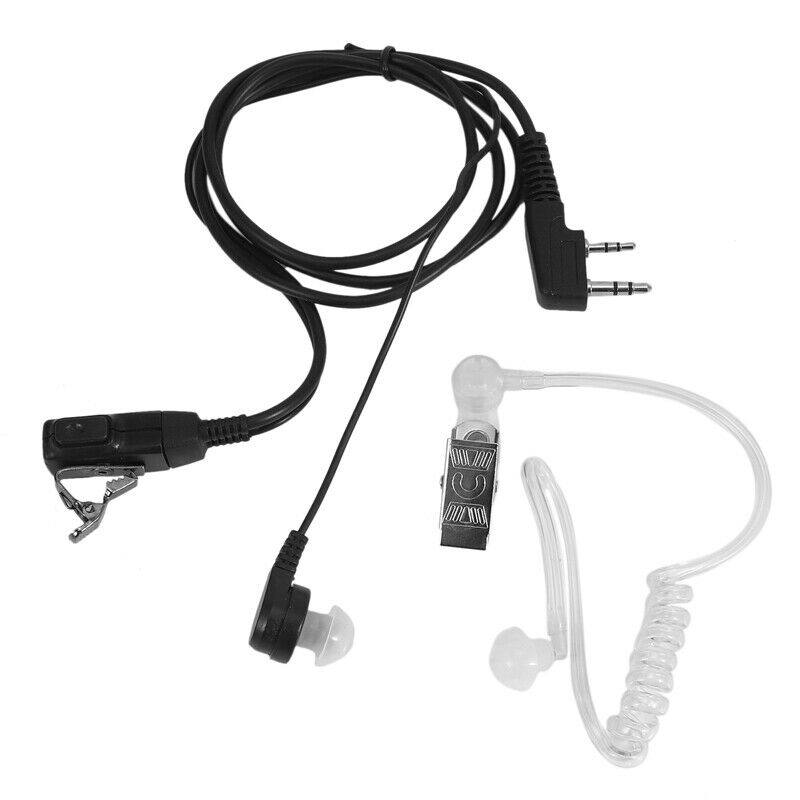 2X(Clear Tube Anti-Radiation Security Headset Earpiece for Kenwood Walkie TF9Z4)