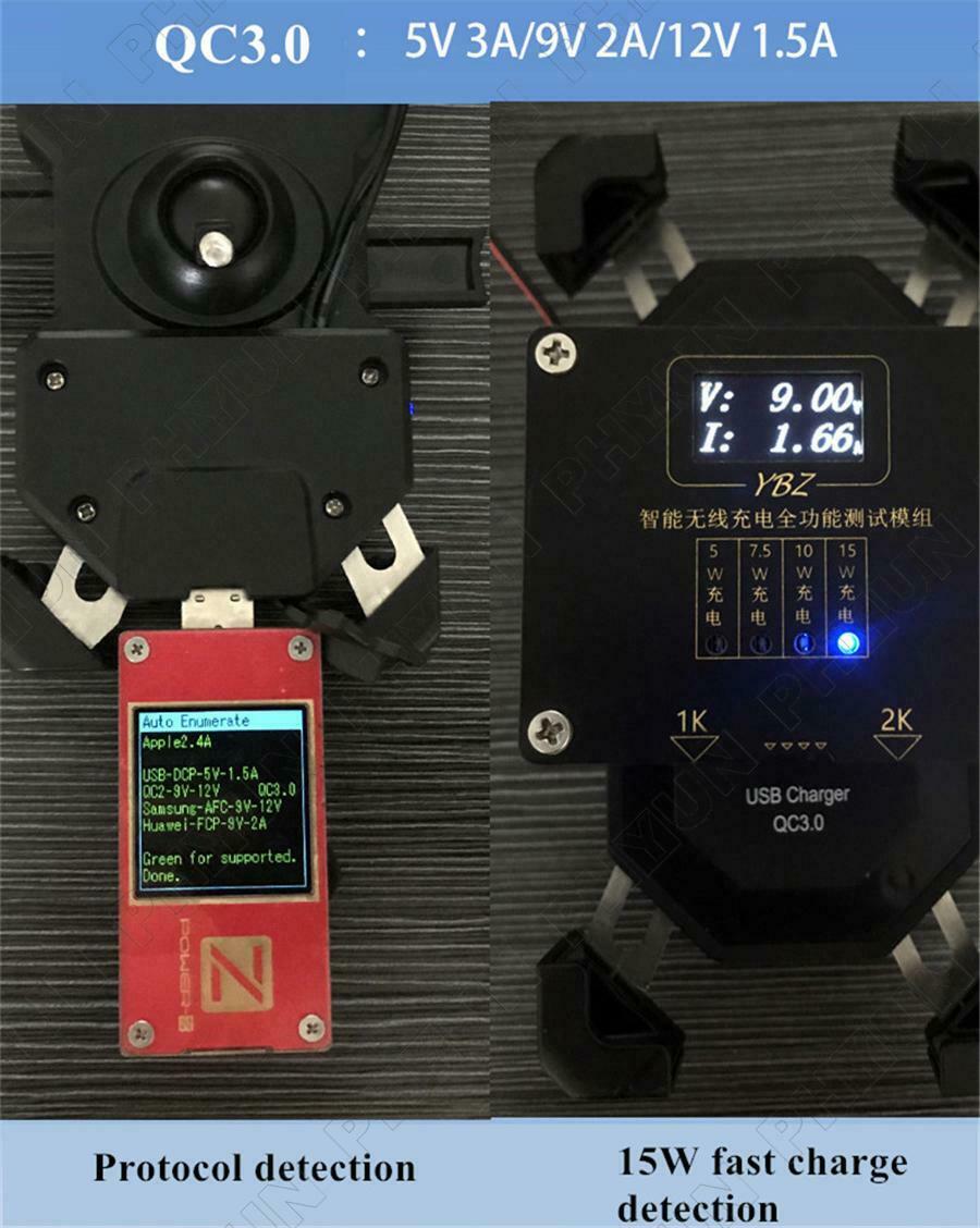 Motorcycle Phone Holder 15W Qi Wireless Smart Charger Semiautomatic Bracket 2in1