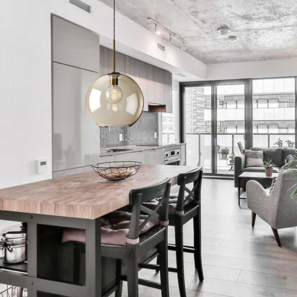 Glass Ceiling Pendant Light Club Lighting for Kitchen Island 31x47cm