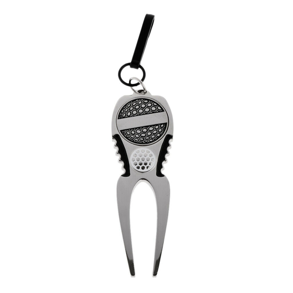 Golfer Club Golf Divot Tool with Magnetic Ball Marker Pitch Fork Repair Tool