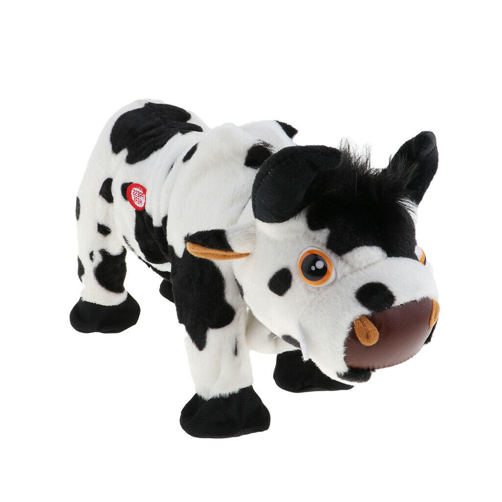 Prettyia   Electric   Walking   and   Singing   Plush   Cow   Stuffed   Animals