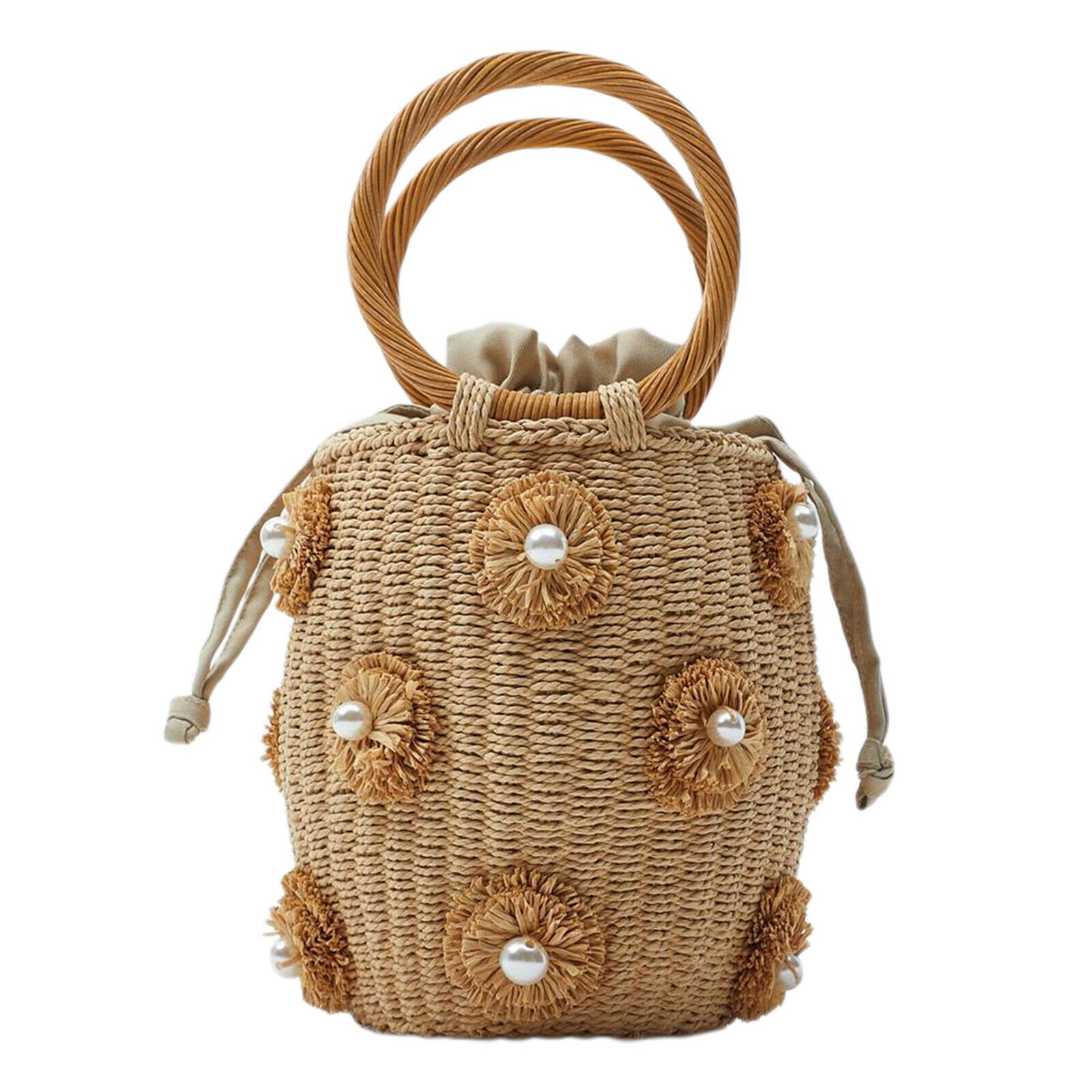 Fashion Straw Handbag Women Summer Tote Bag 18.5 Purse Handwoven Bohemia
