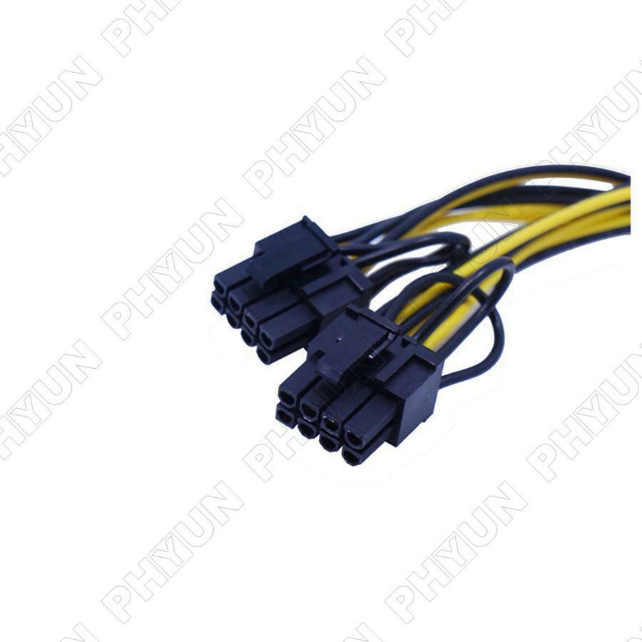 10Pcs PCI Express 6 Pin to Dual 8 Pin (6+2 Pin) GPU Video Card Power Cable 18AWG