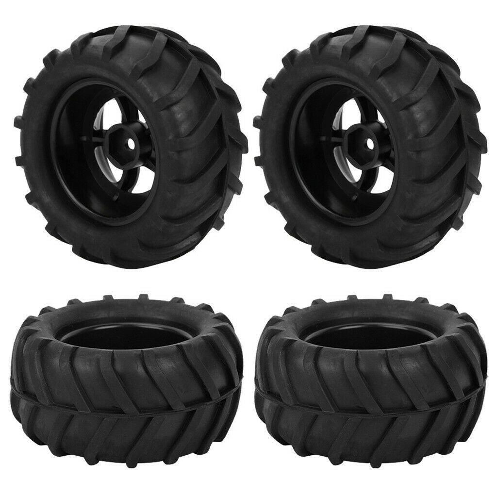 MagiDeal 1/16 Scale RC Car Rubber Wheels Tyre for RC Monster Bigfoot Truck