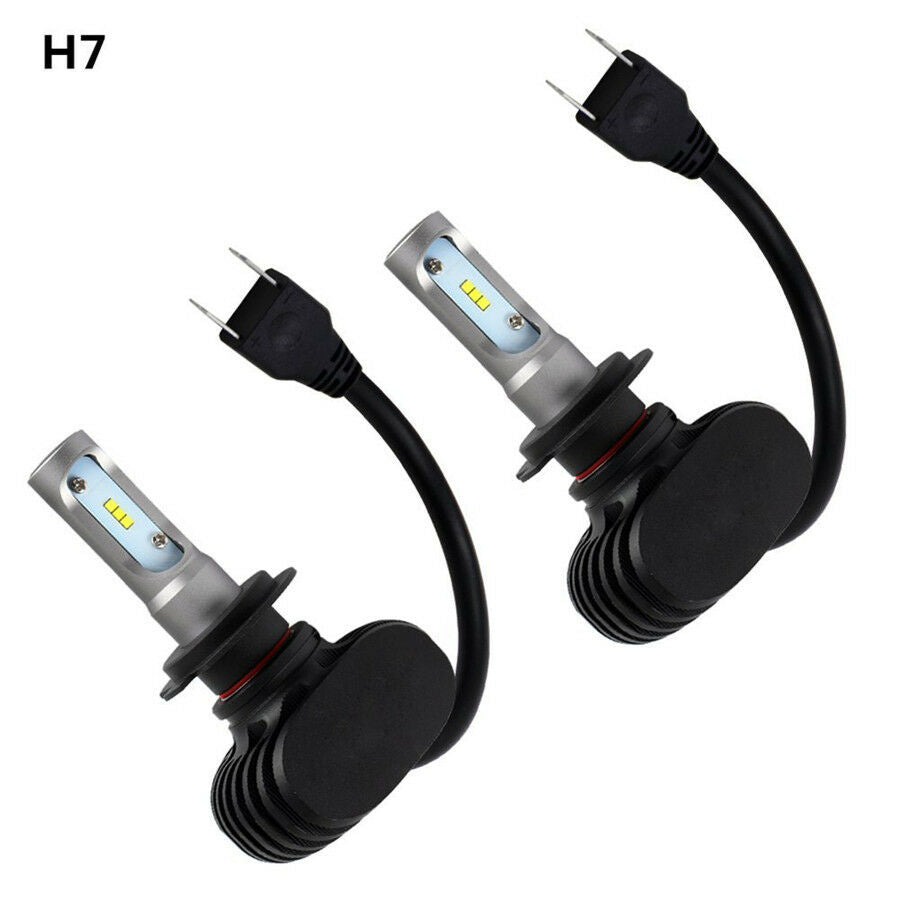 2018 NEW H7 LED CAR HEADLIGHT KIT BULB 6500K REPLACEMENT HID XENON White 8000LM